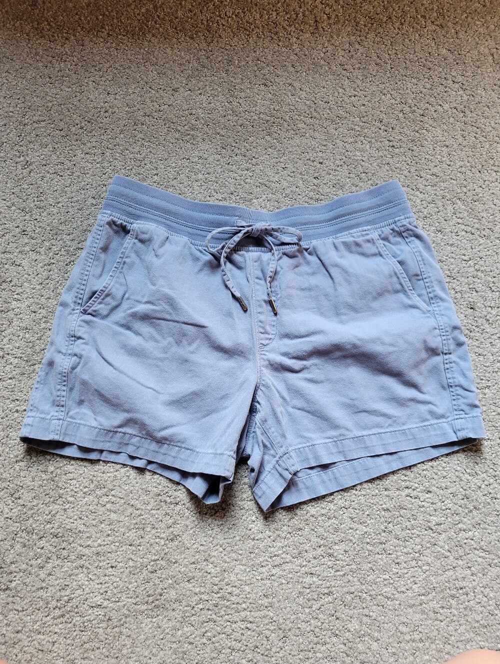 ORVIS Women's Blue Lyocell Blend Drawstring Shorts Size Large